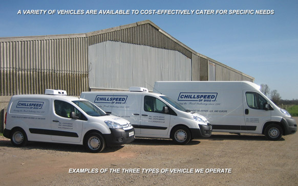Examples of the three types of vehicle we operate